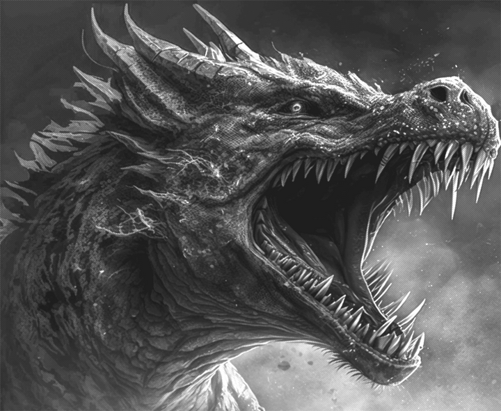 Dragon's Roar HD Stencil