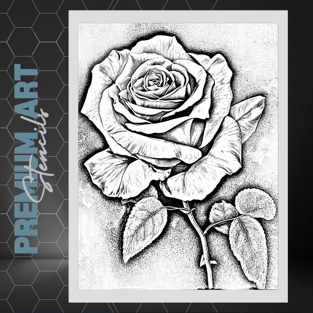 Rose HD Stencil with tutorial