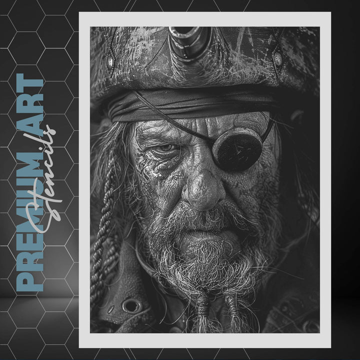 Stormy Seas Captain Hyper Detail Stencil