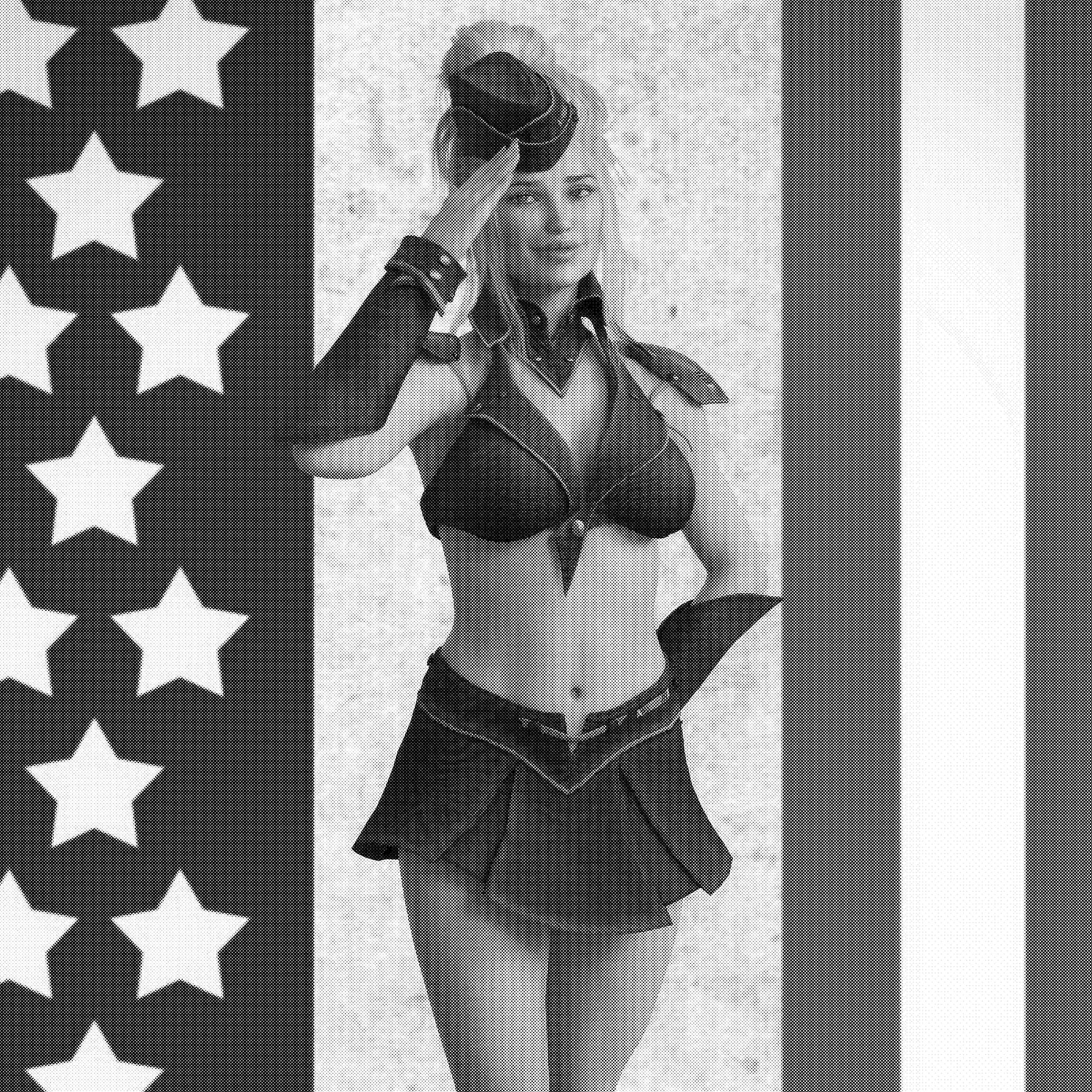 American themed vintage pin up girl - HD Airbrush Stencil High Detail Airbrush stencils