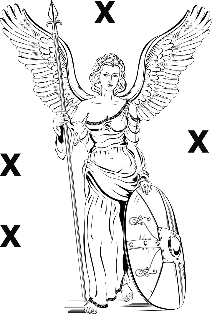  Greek-like goddess - Angela - Angel - Airbrush Stencil
