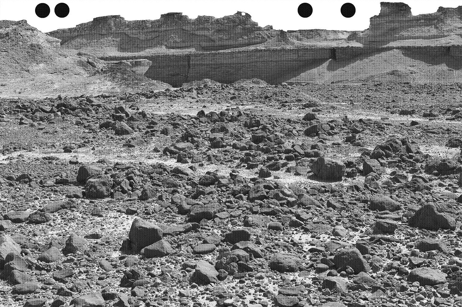 Canyon in the Desert - Mars terrain - Texture High Detail Airbrush stencil HD stencils