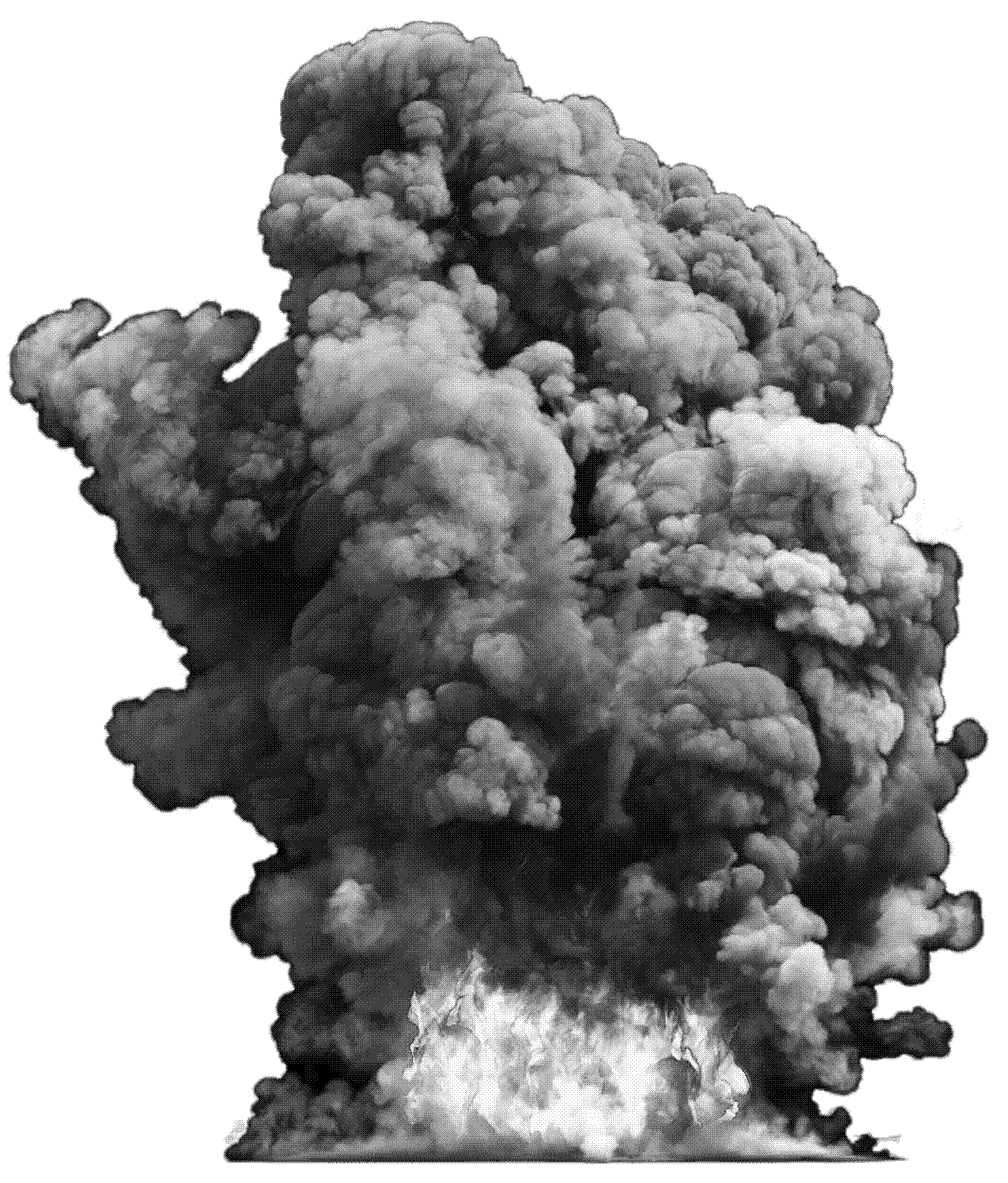 Explosion with thick smoke background - Airbrush Stencil – HD Stencils LLC