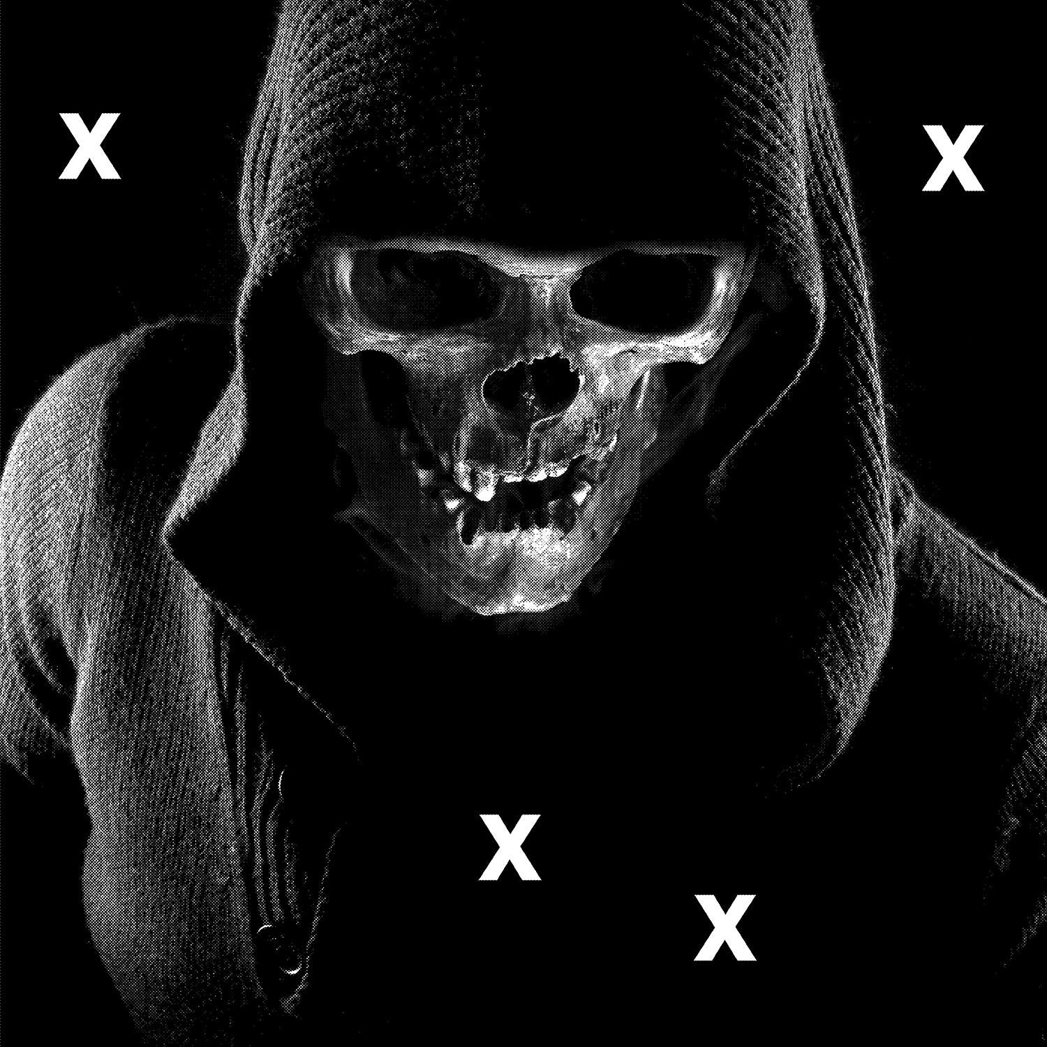 Hooded wicked skull - Airbrush Stencil