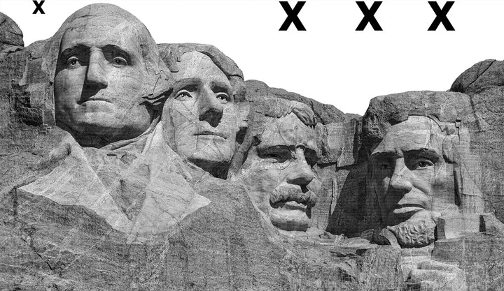 Mount Rushmore National Monument - American presidents statues- Airbrush Stencil