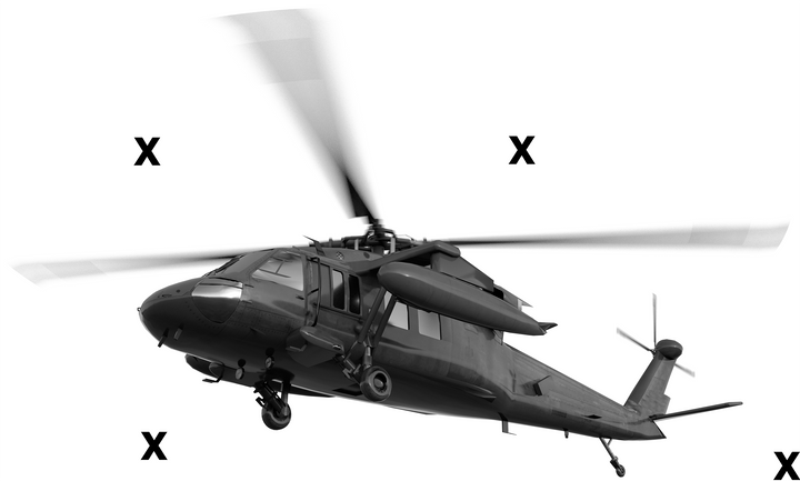 UH-60 Black Hawk helicopter - Airbrush Stencils