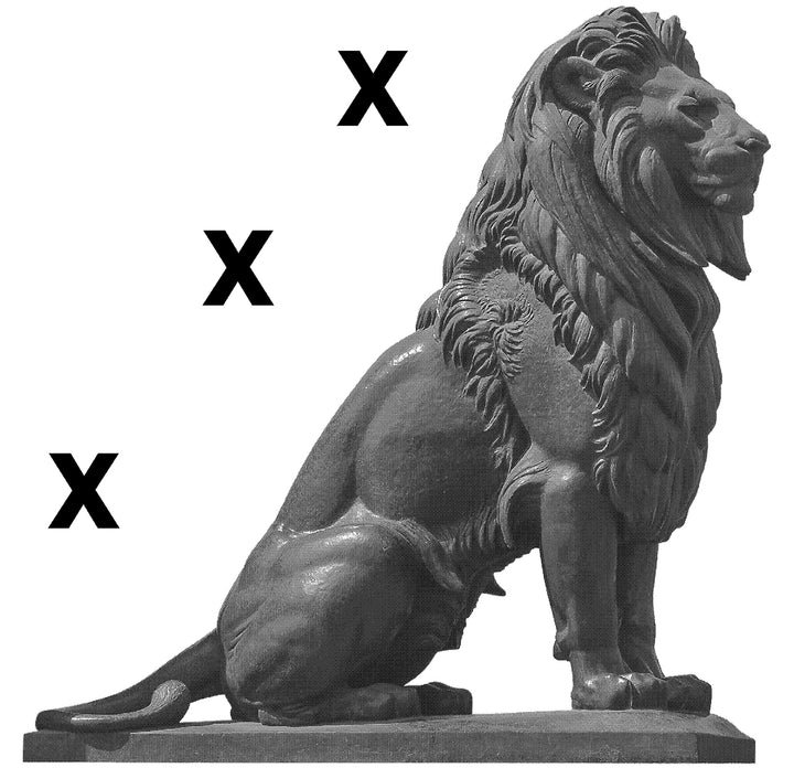 Whole Lion statue - Airbrush Stencils