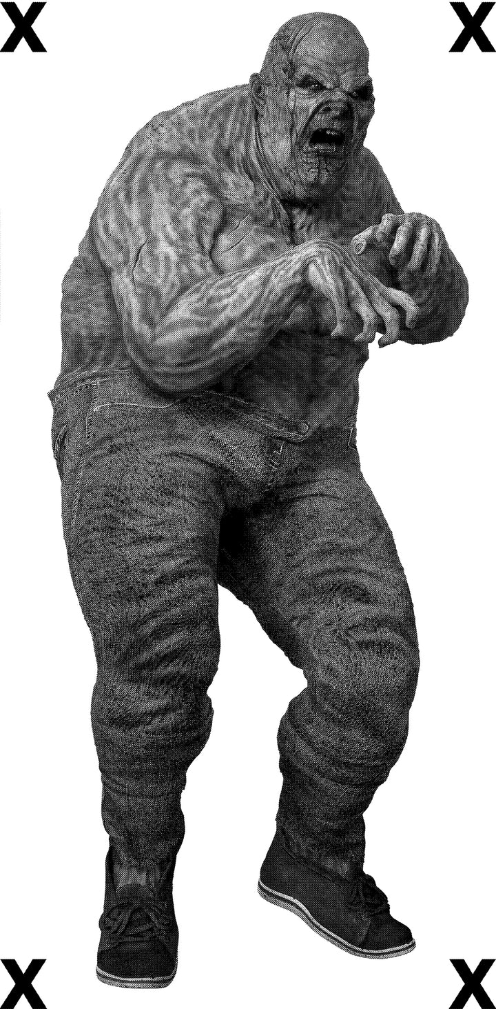 Creepy large ghoul zombie High Detail Airbrush stencil HD stencils