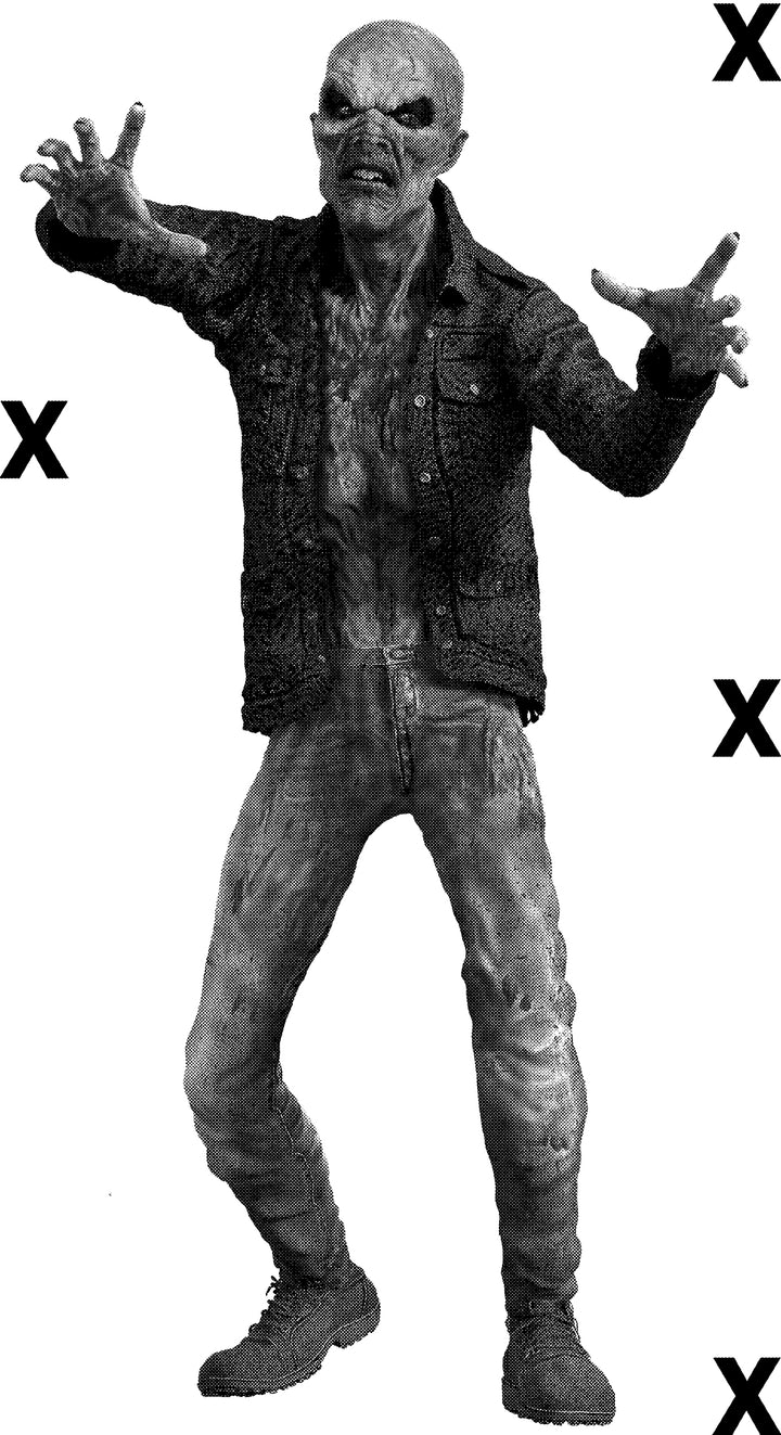 zombie walking foward to eat you airbrush stencil